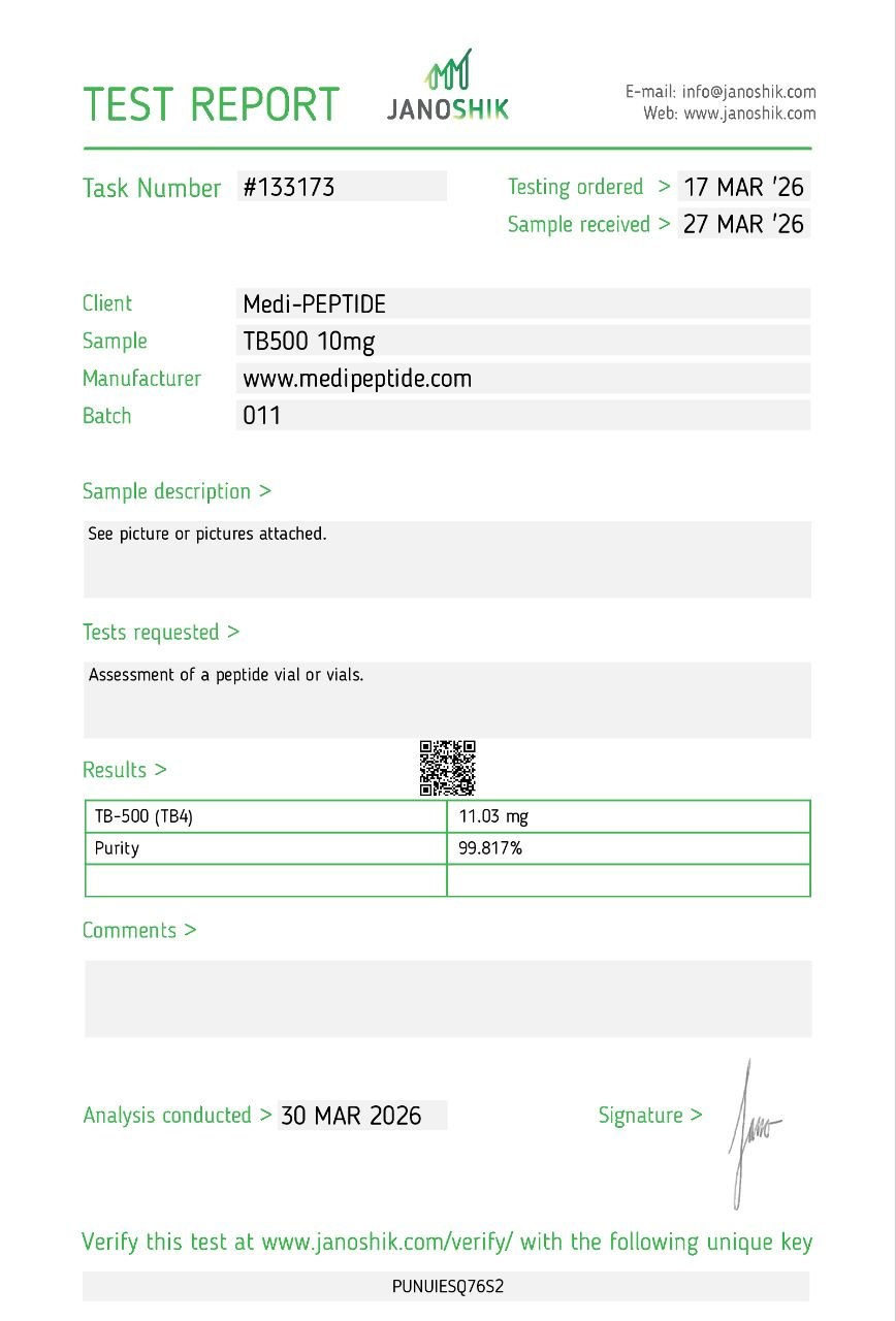 TB-500 Certificate of Analysis